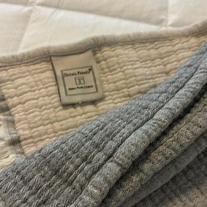 Texteis Penedo gray/ivory 50x60 color block throw.